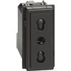 bticino living now presa bipasso 10a 16a colore nero bticino kg4180