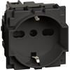 bticino living now presa trivalente schuko bipasso 10a 16a colore nero bticino kg4140a16