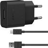 SONY CARICABATTERIE ORIGINALE DA CASA UCH20 7.5W CAVO UCB20 Type C BLACK BULK PER SMARTPHONE