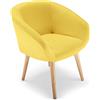 Menzzo Sedia/Poltrona Stile scandinavo Frost Giallo