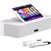 Generic Macchina per karaoke con touch screen, lettore multimediale portatile, 2 microfoni wireless, amplificatore di potenza, controllo vocale intelligente AI