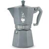 BIALETTI CAFFETTIERA MOKA EXCLUSIVE OCTAGONAL INDUZIONE GRIGIO, 6 Tazze