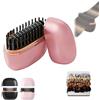 Gienslru Mini Hair Straightener Brush, Cordless Hair Straightener for Travel, Hot Comb with Adjustable Heat, 30s Quick Heat, Portable Straighteners Brush for Daily Styling (Pink)
