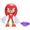 Jakks Pacific Sonic - Figura articolata da 10,2 cm con accy - Classic Knuckles con Purple Chaos Emerald (Wave 16)