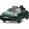 LALAHO Mcchina Elettrica Per Bambini AUDI RS E-tron 12V con Doppi Motori, 3-5km/h Auto Elettrica per Bambini 3-5 Anni, MP3, Telecomando, Verde scuro