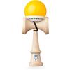 KROM PRO Kendama Originale in Legno per Principianti ed esperti - Pop LOL Giallo - Gioco di abilità per Esterni e Interni - Giocattolo in Legno con Corda e Palla