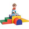 HOMCOM 4 Pz Baby Motricity Module EPE Schiuma con rivestimento sintetico, Blocchi di schiuma di costruzione, Giocattoli educativi Bambini in età prescolare, Multicolore
