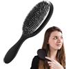 Générique No Shampoo Hair Brush, Detangler Hair Brush, Tipless Bristles Comb, Lightweight Design, Easy to Clean for Daily Grooming, Scalp Health, After Swimming, Black