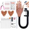 Generic Unghie acriliche - Mano flessibile per esercitarsi sulle unghie, Design delle unghie Mano fai da te per set di strumenti per esercitarsi sulle unghie - Mani di manichino finte per esercitarsi sulle un