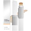 EONFAVE Bastone fondotinta 2 in 1 con pennello - Trucco per un tono naturale della pelle, bianco avorio cambia colore, correttore e strumento di miscelazione, a lunga durata (bianco avorio)