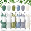 MrCuvaryas Set di 6 smalti per unghie senza lampada UV, ad asciugatura rapida, effetto gel, in colori Morandi, verde, blu, grigio, bianco, per manicure fai da te, uso quotidiano, ufficio e regalo per donne