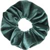 Specora - Classic Velvet Scrunchie verde petrolio - Confezione da 1 - 14 cm - Morbido, voluminoso e delicato sui capelli - Elastico per capelli da donna