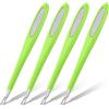 Alaoo Pusher per Cuticole,4 Pezzi Forchetta per Cuticole, Spingi cuticole professionale,Forma di V Spintore Della Rimuovi Cuticole, Rimozione Della Pelle Morta Strumento(Verde)