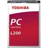 Toshiba Hard Disk 2,5 1TB Toshiba L200 SATA2 Mobile L200 Red 5400 8 intern [HDWL110UZSVA]