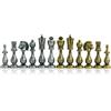 Italfama Oro Argento Placcato Metallo Scacchi Pezzi Set, 10cm King, Italia