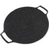 VBESTLIFE Griglia per Barbecue Coreana, Padella Griglia Antiaderente 6 Strati Piastra Rotonda Nera (30cm)