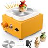 Couleeur Tornio per ceramica,2000 Giri/min Tornio per Argilla con Strumenti di Modellatura e Vasca Rimovibile,Tornio Ceramica con Piastre da 10/6,5 cm per Bambini e Adulti Strumenti Artigianali Fa（Giallo）