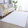 Carpetsale24 Tappeto Salotto Moderno, Peloso Morbida Soffici Antiscivolo a Pelo Lungo Rettangolo per Soggiorno Camera da Letto Bianco 200 x 290 cm