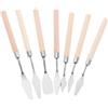 Lurrose con Manico in Legno Set di 7 Spatole per Pittura ad Olio in Acciaio Inossidabile Versatile per Progetti Creativi e Pittura su Tela