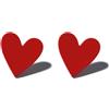 Peraca Cris Orecchini da donna a forma di cuore rosso, per San Valentino, pendenti, idea regalo per San Valentino, Grande, Zinco, Nessuna pietra preziosa