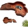Générique Bacino per tartaruga con rampa, abbeveratoio tartaruga Terrestre, 35 x 28,5 x 4,3 cm, piscina per tartarughe, rampa antideflante rimovibile, vasca doccia per terrazza, per tartarughe, lucertole