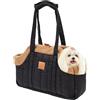 Generic Borsa per cani di piccola taglia in pile caldo, borsa portatile per gatti di grande capacità, con clip di sicurezza per cuccioli, borsa da viaggio per shopping, escursionismo, passeggiate (rosa)