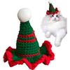 Generico Cappello Di Babbo Natale Per Gatti,Cappellini All Uncinetto,Invernali per Gattini - Per Accessori Per Travestimenti Invernali Per Cuccioli Gattini Cani Piccoli E Gatti