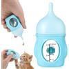 Aphumedc Bottiglia da allevamento per gatti, 20 ml, per cuccioli, gattini, blu, riutilizzabile, con punta morbida, per gatti e cani di piccola taglia