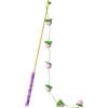 Generico Bastone giocattolo per gatti, design interattivo con frutta auto-giocante, in corda di cotone da 40 cm, dalla noia, imitazione di topo pesce, impugnatura antiscivolo, per giochi