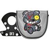 Racocou Copri Putter da Golf Fatti a Mano in Pelle PU con Chiusura Magnetica Forte, Adatto alla Maggior Parte dei Putter, Fodera Morbida per Proteggere il Mazzo, Design Ricamato Accattivante,Grigio