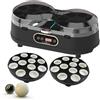 Generic Lucidatrice Elettrica per Palline da Pool 2-in-1 con Azione a Vortice a Doppio Motore, Pulisci Automatico con Schermo Touch LCD per 16 Palline Americane e da Snooker, per Club e Sale da Biliard Black
