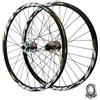 ZXGSXIOU Set di ruote MTB 26 27,5 29 Freno a disco a sgancio rapido 32H Ruote per mountain bike Cerchio in lega di alluminio ad alta resistenza Ruota nera per cassetta 7-11 velocità Ciclismo 2150G (Colore: