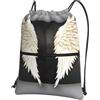 Generic Borsa con Coulisse Angel Feathers Print Sportiva Sacche Leggero Sacche Zaino Pieghevole per Viaggio Sport