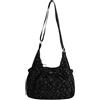 Generico Elegante borsa a tracolla con coulisse e fiocco grande capacità increspata (Grey One Size)