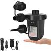 Jsdoin Pompa d'aria elettrica Jsdoin, pompa d'aria elettrica ad alta potenza 220-240V/130W, adatta a cuscini d'aria, piscine gonfiabili, giocattoli da spiaggia, dotato di 3 dimensioni di ugelli