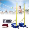 Koyike Kit Rete da Pallavolo per Esterno e Interno, Pali Professionali con Ruote, Sistema Badminton Regolabile in Altezza per Giardino Palestra Stadio e Scuola