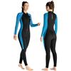 X-mAnTA Muta da donna completa da 3 mm, con cerniera frontale, in neoprene elasticizzato, per immersioni, snorkeling, surref, kayak, nero/blu, taglia M