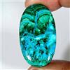 Handmade 60,70 Cts Pietra Preziosa Ovale Cabochon In Malachite E Crisocolla