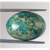 22.65 KT Persiano Blu Turchese Naturale Ovale Cabochon Gemma Certificato C2832