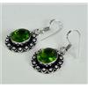 Naturale Peridoto Gemma 925 Pendente Argento Anello Orecchini Set Item Code - 29