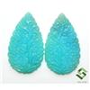 SBI Gems 52x31 MM Naturale Blu Onice Fatto a Mano Intagliato Paio 84.13 Cts Loose Gemme