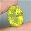 Gemsporium Ovale Taglio Concavo Naturale Non Scaldato Top Limone Quarzo 19.69ct 20x16mm