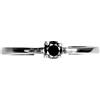egemdiamond 925 Argento Sterling Rotondo Brillante Taglio Top Nero Diamante 0.16ct 3mm Ring