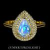 GemsPorium Estate 925 Anello Argento Pera Fuoco Opale 9x6mm Naturale Gemma Gioielli Size 8