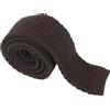 Suitsupply Uomo Cravatta ~150 X 6 CM Marrone Scuro Pura Lana Maglia Squared-End