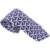 Suitsupply Cravatta Uomo 148 X 8 Cm Blu Lino Cotone Motivo Geometrico Formale