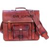 Fatto a mano 17" Uomo Messenger In Vera Pelle Borsa Laptop Valigetta Marrone 11x15x5 in
