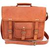 Fatto a mano 19 " Uomo Vintage Reale Pelle Borsa Business Valigetta a Tracolla Messenger