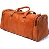 Vintage Borsa Tote In Pelle Grande 25"x10"x10" Per Viaggio Nuova