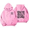 Generico Funny Fu QR Code Hoodie, Fu QR Code Sweatshirt, Special Custom Hoodie, Winter QR Code Sweatshirt with Humorous Hidden Message (F2,Large)